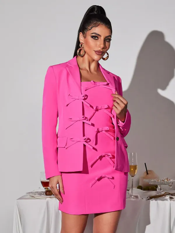 Sets & Co-ords*Mew Mews Fashion Lavonte Long Sleeve Bow Blazer Set