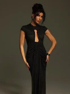 Dresses|Maxi Dresses*Mew Mews Fashion Liserre Ruched Cutout Draped Maxi Dress
