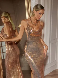 Dresses|Maxi Dresses*Mew Mews Fashion Lloyd Spaghetti Sequin Maxi Dress