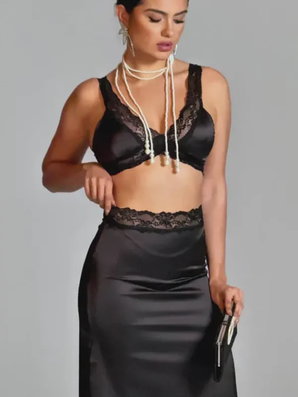 Sets & Co-ords*Mew Mews Fashion Lyrantis Cutout Lace Skirt Set