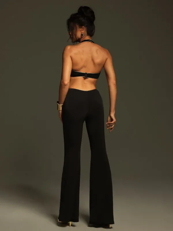 Jumpsuits & Romper*Mew Mews Fashion Mackie Halternck Flower Cutout Jumpsuit