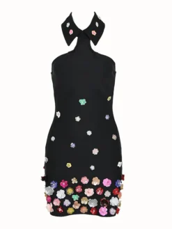 Dresses|Mini Dresses*Bandage Makari Flower Collar Dress