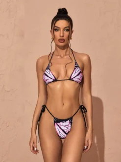 Bikini Sets|Swimwear*Mew Mews Fashion Maritza Butterfly Bikini Two Piece Set In Pink