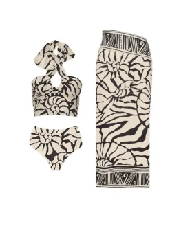 Bikini Sets|Swimwear*Mew Mews Fashion Maureen Printed Bikini Three Piece Set