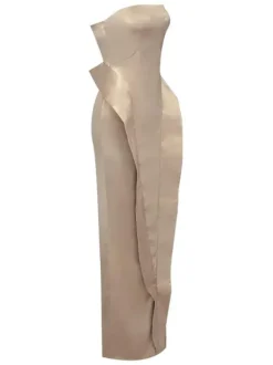 Dresses|Maxi Dresses*Mew Mews Fashion Maxima Strapless Satin Maxi Dress