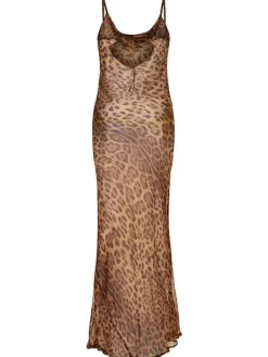 Dresses|Maxi Dresses*Mew Mews Fashion Melany Leopard Print Spaghetti Maxi Dress