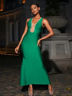 Dresses|Maxi Dresses*Bandage Merryn Plunge Maxi Dress
