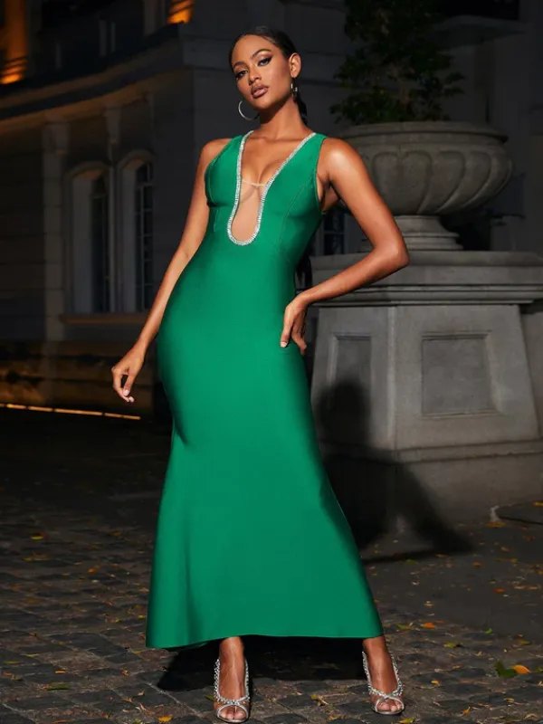 Dresses|Maxi Dresses*Bandage Merryn Plunge Maxi Dress