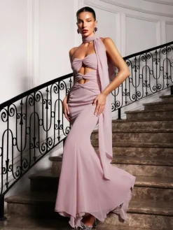 Dresses|Maxi Dresses*Mew Mews Fashion Miette Strapless Ruched Cutout Maxi Dress
