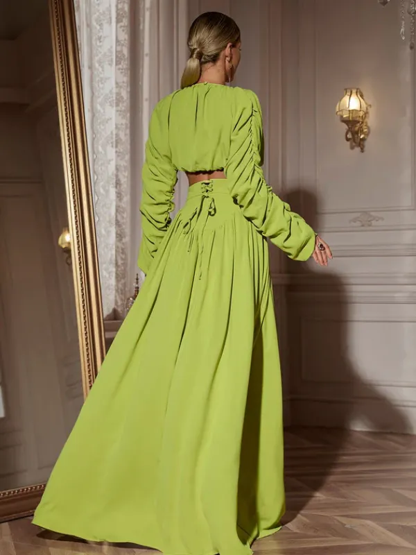 Sets & Co-ords*Mew Mews Fashion Mokgadi Long Sleeve Ruched Skirt Set