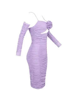 Dresses|Mini Dresses*Mew Mews Fashion Monga Spaghetti Flower Ruched Midi Dress