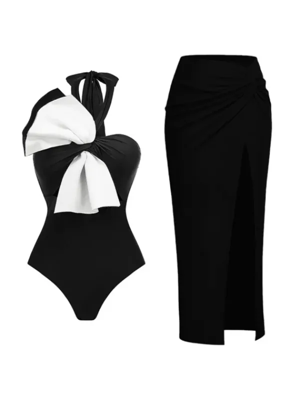 Bikini Sets*Mew Mews Fashion Mulato Bow Swimwear Two Piece Set