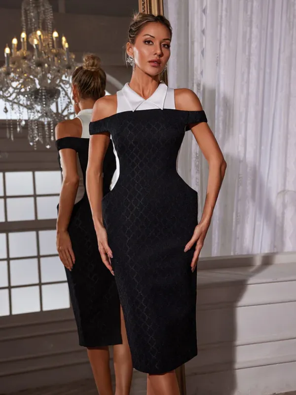 Dresses|Midi Dresses*Mew Mews Fashion Neelam Folded Collar Midi Dress