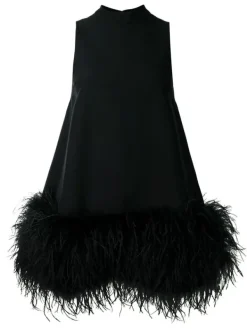 Dresses|Mini Dresses*Mew Mews Fashion Nisha Feather Mini Dress In Black