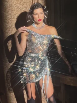 Embellishment|Dresses*Embellishment O/S Oriana Strapless Fringe Sequin Mini Dress