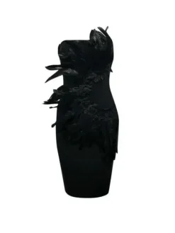 Dresses|Mini Dresses*Bandage Paislee Feather Mini Dress