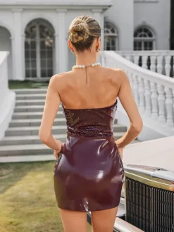Dresses|Mini Dresses*Mew Mews Fashion Phyxira Strapless Sequin Mini Dress