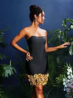 Dresses*Bandage Quirce Strapless Flower Dress
