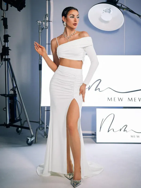 Sets & Co-ords*Mew Mews Fashion Raylan Ruched Split Skirt Set