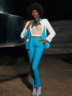 Sets & Co-ords*Mew Mews Fashion Rita Long Sleeve Blazer Set In Blue