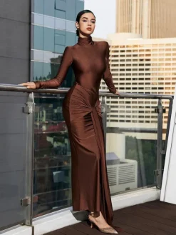 Dresses|Maxi Dresses*Mew Mews Fashion Rumaysa Long Sleeve Twisted Maxi Dress