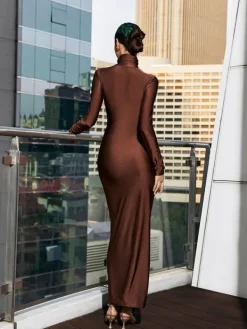 Dresses|Maxi Dresses*Mew Mews Fashion Rumaysa Long Sleeve Twisted Maxi Dress