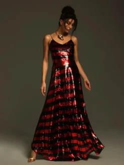 Dresses|Maxi Dresses*Mew Mews Fashion Rupali Spaghetti Stripe Sequin Maxi Dress