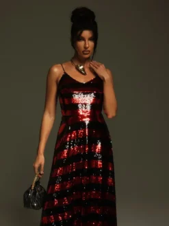 Dresses|Maxi Dresses*Mew Mews Fashion Rupali Spaghetti Stripe Sequin Maxi Dress