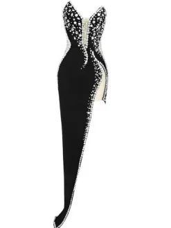 Dresses|Maxi Dresses*Bandage Sabine Strapless Embellished Dress In Black