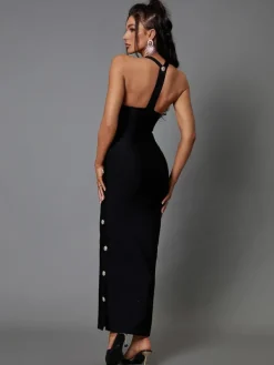 Dresses*Bandage Sadie Button Embellished Dress
