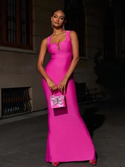 Dresses|Maxi Dresses*Bandage Sadira Maxi Dress In Hot Pink