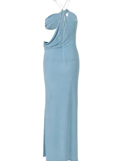 Dresses|Maxi Dresses*Mew Mews Fashion Saelvyn Halterneck Cutout Lace Up Maxi Dress