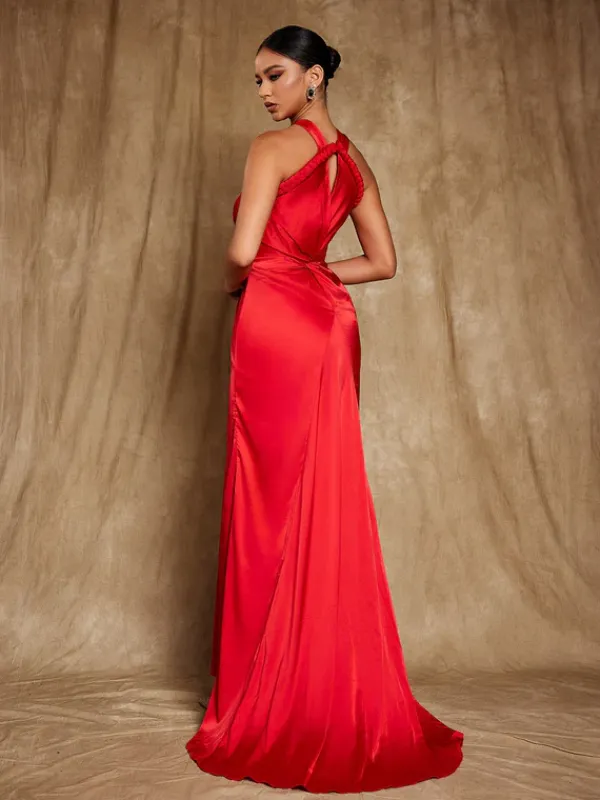 Dresses|Maxi Dresses*Mew Mews Fashion Samson Halterneck Satin Maxi Dress
