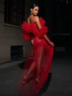 Dresses|Maxi Dresses*Mew Mews Fashion Satine Spaghetti Tulle Maxi Dress With Gloves
