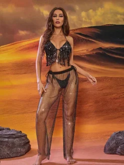 Bikini Sets|Swimwear*Mew Mews Fashion Selina Sequin Fringe Bikini Two Piece Set