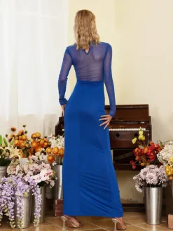 Dresses|Maxi Dresses*Mew Mews Fashion Seven See Through Mesh Dress