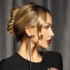 Earrings*Mew Mews Fashion Shalini Rhinestone Bow Long Chain Earrings