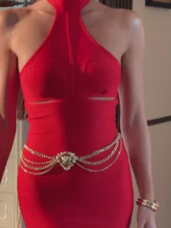 Dresses|Mini Dresses*Bandage Sibilia Halterneck Cutout Mini Dress