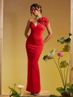 Dresses|Maxi Dresses*Mew Mews Fashion Sonny One Shoulder Flower Maxi Dress