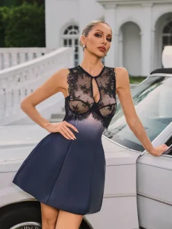 Sets & Co-ords*Mew Mews Fashion Syvanna Sleeveless Cutout Satin Skirt Set