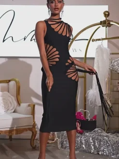 Dresses|Midi Dresses*Bandage Tafari Cutout Midi Dress