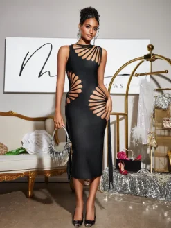 Dresses|Midi Dresses*Bandage Tafari Cutout Midi Dress