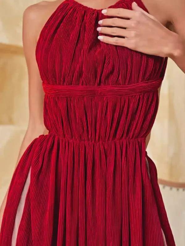 Dresses|Maxi Dresses*Mew Mews Fashion Tahlia Backless Glitter Ruched Maxi Dress