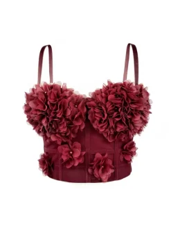 Tops*Mew Mews Fashion Tayna Spaghetti Flower Top