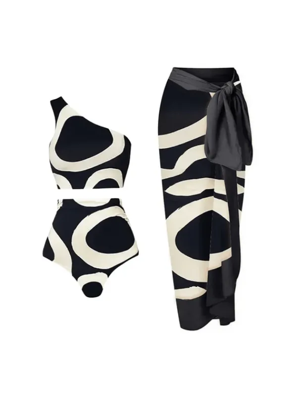Bikini Sets|Swimwear*Mew Mews Fashion Teresa Printed Bikini Three Piece Set