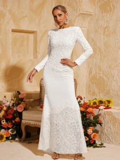 Dresses|Maxi Dresses*Mew Mews Fashion Thayer Long Sleeve Sequin Maxi Dress