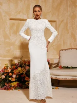 Dresses|Maxi Dresses*Mew Mews Fashion Thayer Long Sleeve Sequin Maxi Dress