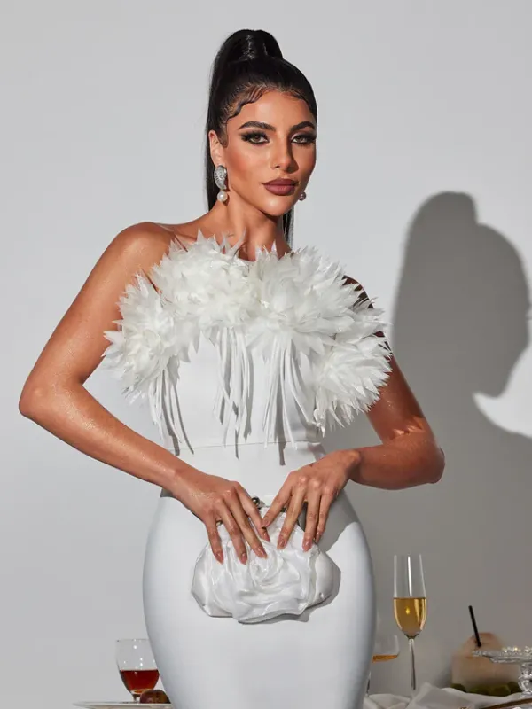 Dresses|Midi Dresses*Bandage Étienne Flower Fringe Midi Dress