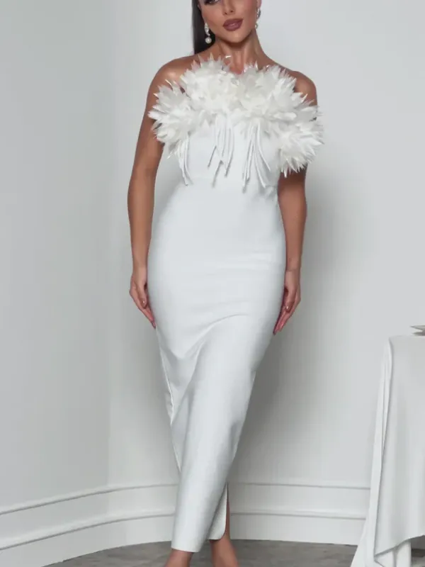 Dresses|Midi Dresses*Bandage Étienne Flower Fringe Midi Dress