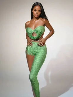 Sets & Co-ords*Jiu Bajia O/S Tolliver Crystal Pants Set